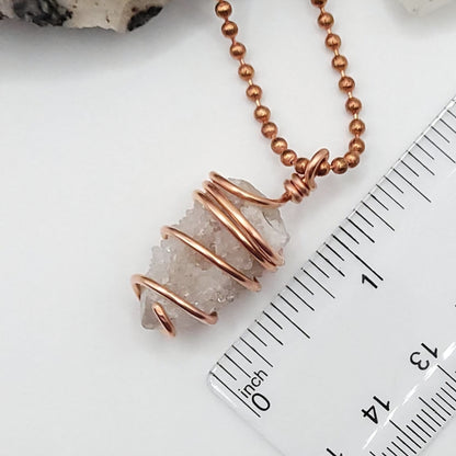 Spirit Quartz Necklace in Copper – Crystal for Harmony & Growth