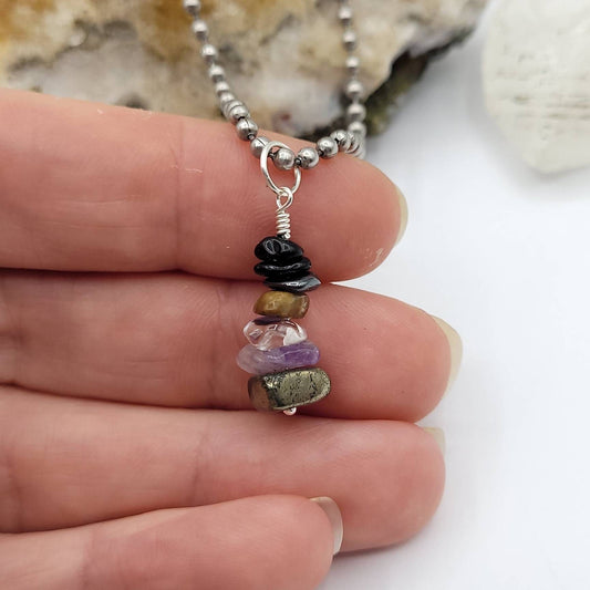 Custom Protection Crystal Necklace, Build Your Own Crystal Necklace