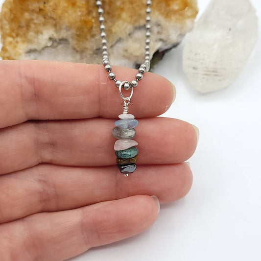 Custom Balancing Crystal Necklace, Build Your Own Crystal Necklace, Customized Crystal Pendant