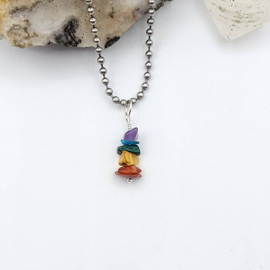 Gay Pride Necklace, Gay Pride Crystal Pendant