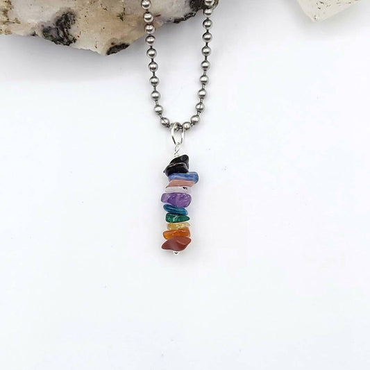 Progress Pride Necklace, Progress Pride Crystal Pendant
