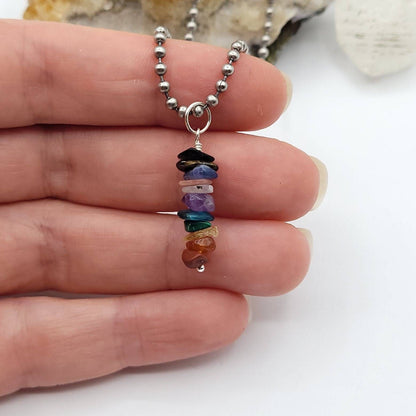 Progress Pride Necklace, Progress Pride Crystal Pendant