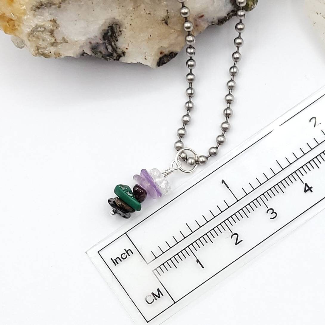 Capricorn Chakra Necklace, Zodiac Crystal Capricorn Pendant