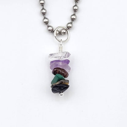 Capricorn Chakra Necklace, Zodiac Crystal Capricorn Pendant