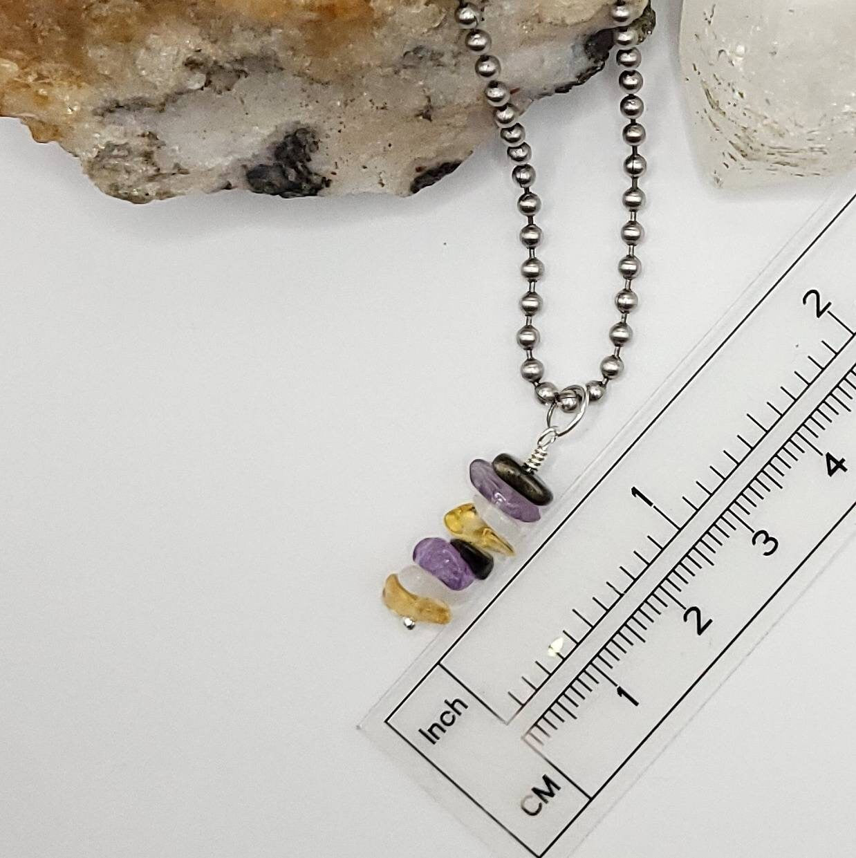 Non Binary Necklace, Non Binary Pride Crystal Pendant, Pride Pendant