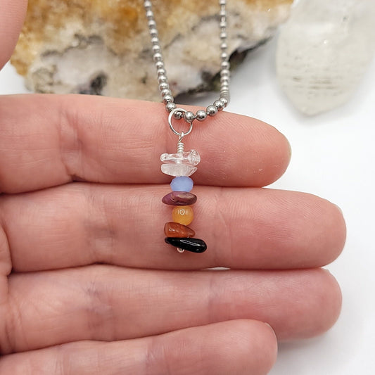 Cancer Chakra Necklace, Crystal Healing Cancer Pendant