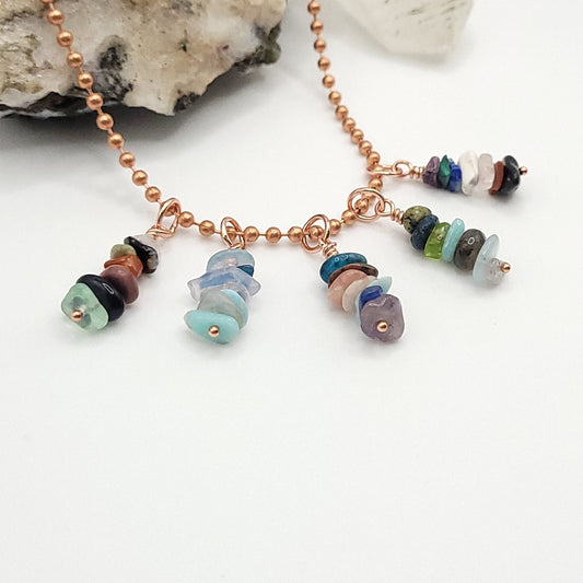 Create Your Custom Crystal Necklace, Build Your Own Crystal Necklace, Customizable Necklace Crystal, Custom Copper Crystal Pendant