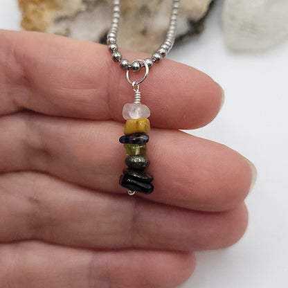 Leo Chakra Necklace, Crystal Healing Leo Pendant