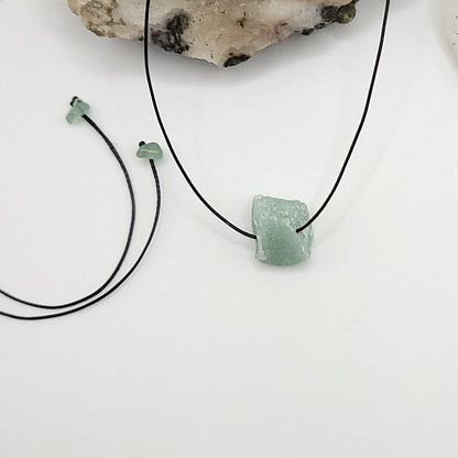 Adjustable Raw Green Aventurine Necklace