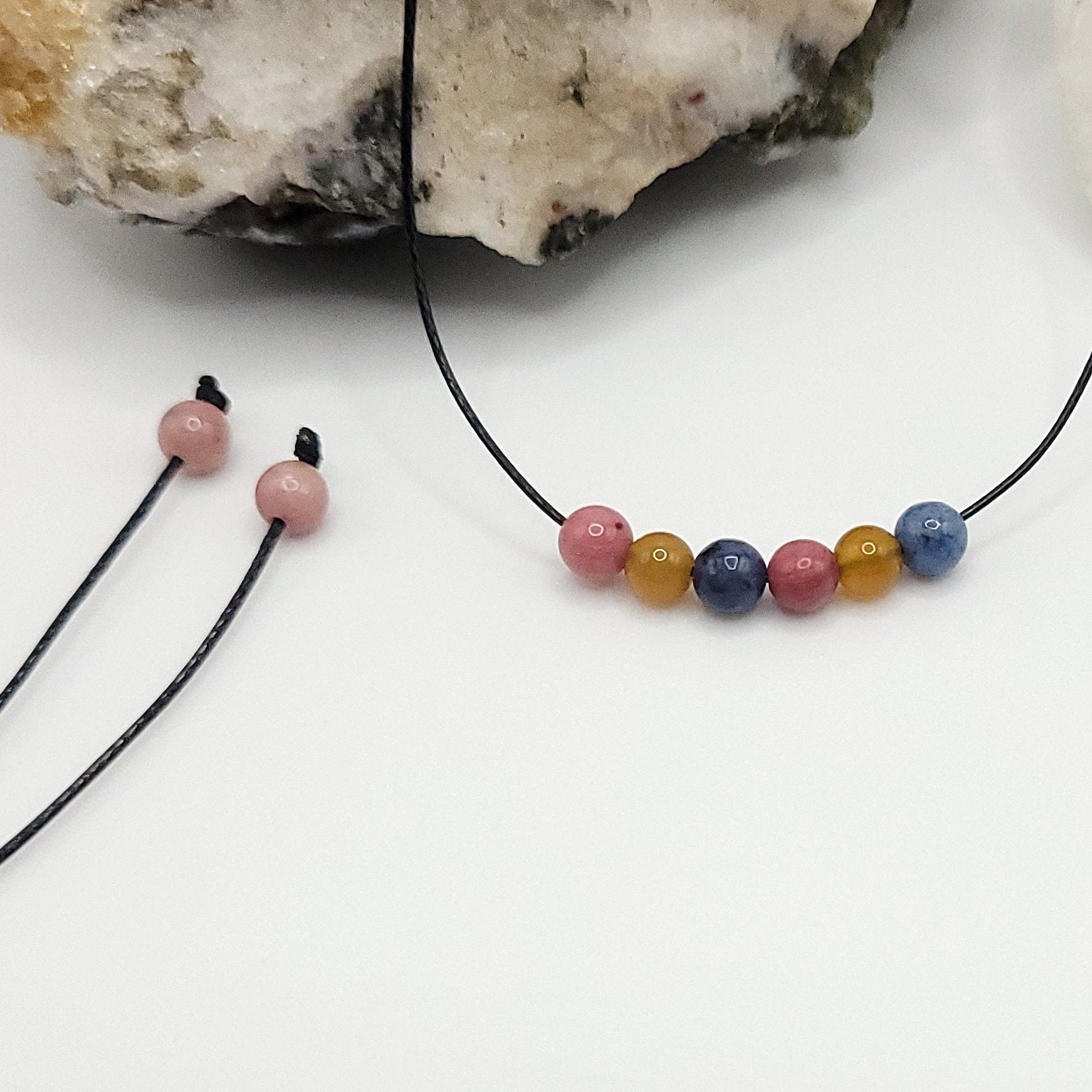 Pansexual Pride Necklace, Adjustable Pansexual Pride Crystal Choker