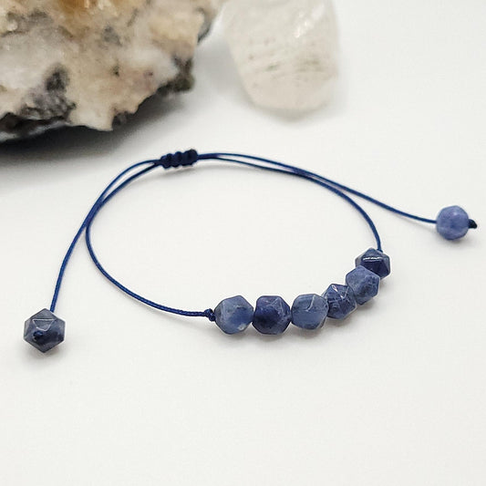 Adjustable Sodalite Crystal Bracelet