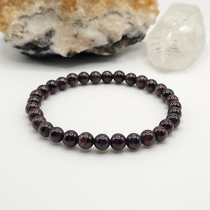 Garnet Crystal Stretch Bracelet