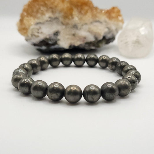 Pyrite Crystal Stretch Bracelet