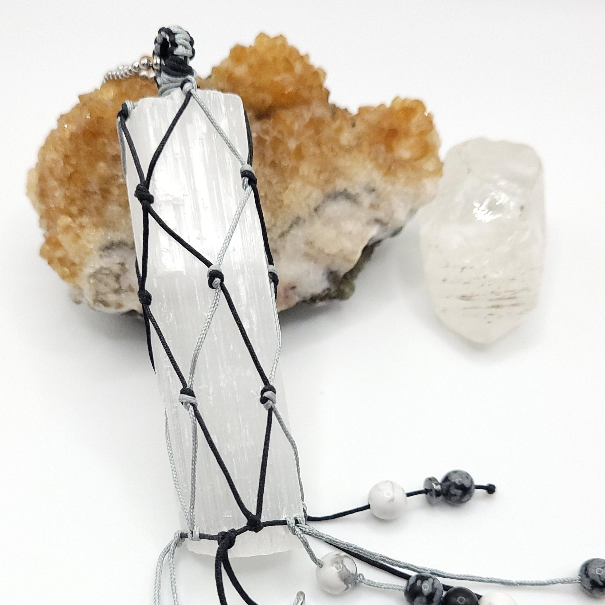 Owl Selenite Car Charm, Selenite Decor, Crystal Sun Catcher, Rear view Mirror Charm, Ornament, Wall Hanging