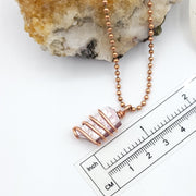 Lepidolite Neckace, Copper Wire Lepidolite Pendant