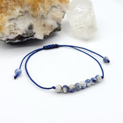 Sodalite Bracelet, Adjustable Crystal Bracelet