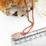 Danburite Necklace, Copper Wire Wrapped Danburite Pendant