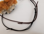 Danburite Necklace, Copper Wire Wrapped Danburite Pendant