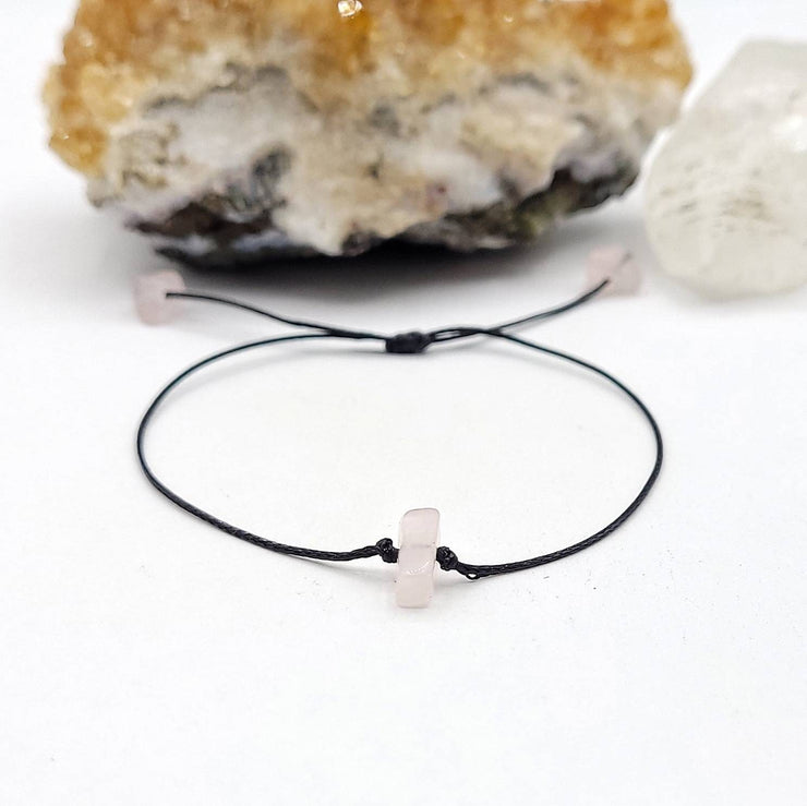 Rose Quartz Bracelet | Promotes Self Love, Unconditional Love, Romantic Love and Opening of the Heart Chakra