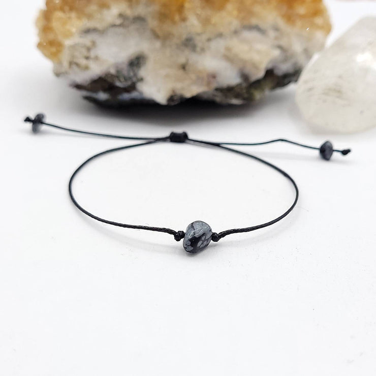 Snowflake Obsidian Bracelet | Promotes Inner Centering and Balance for Body, Mind and Spirit